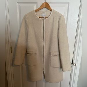 Club Monaco cream wool coat